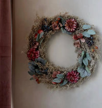 Fleur Wreath With Flowers | Taupe