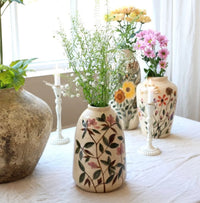 Floral Vase - Cream