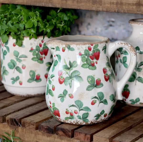 Fraises Strawberry Jug - Cream