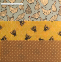 Hanna's Bees Beeswax Wraps Large Kitchen Pack - Bees - Chicks - Spots