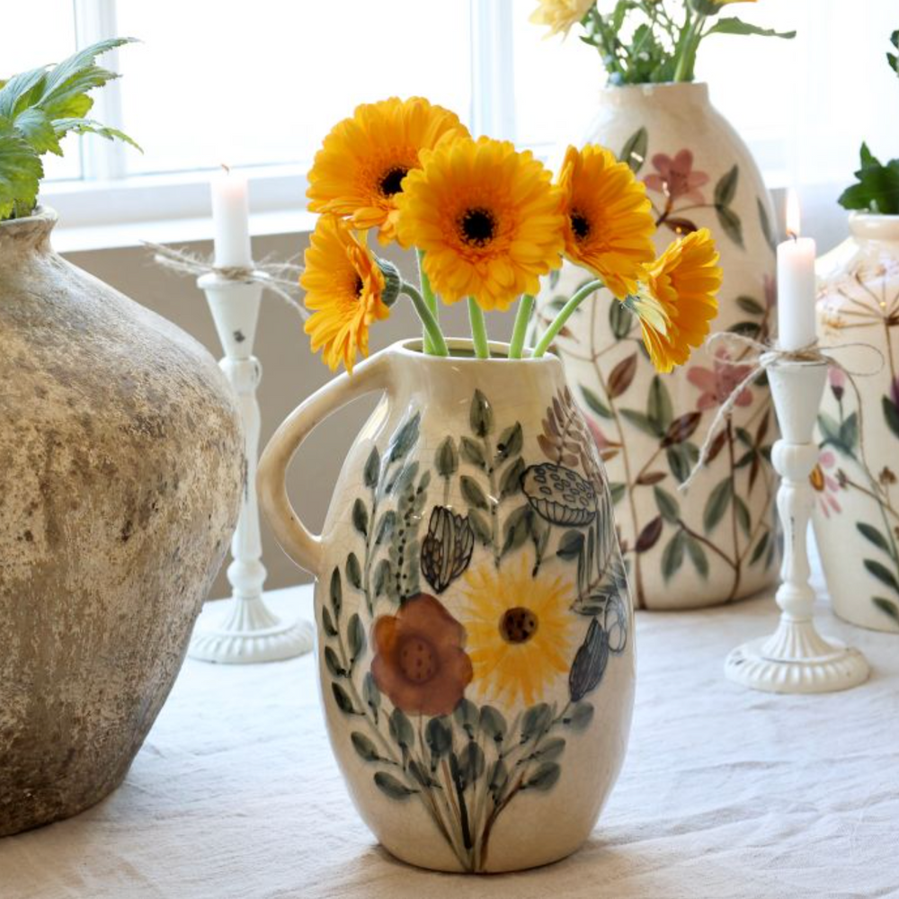 Floral Jug - Cream