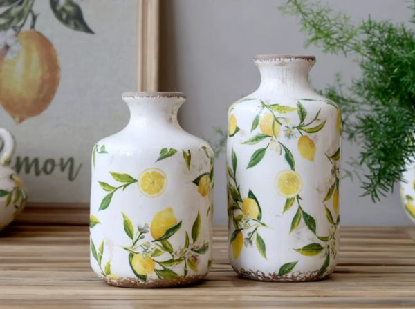 Limone Lemon Vase - Cream