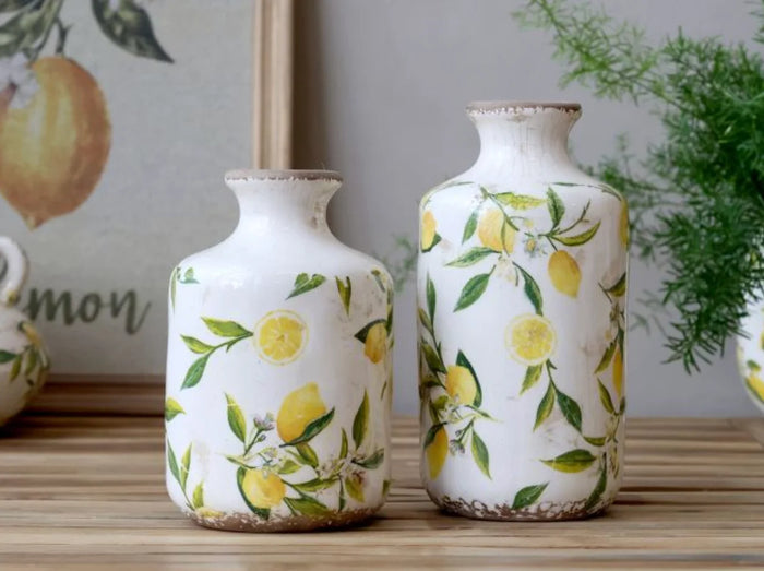Limone Lemon Vase - Cream