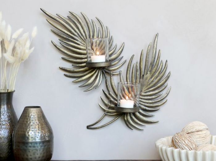 Tall Tealight Holder - Antique Brass